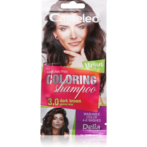 Delia Cosmetics Cameleo Coloring Shampoo șampon nuanțator pentru păr culoare 3.0 Dark Brown 40 ml