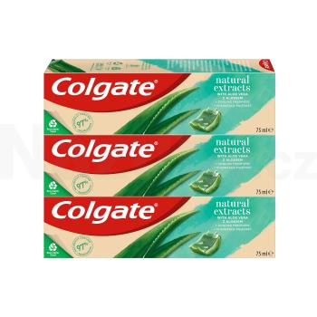 Colgate Natural Extracts Aloe Vera zubní pasta 3×75 ml