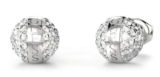 Guess Cercei strălucitori din oțel cu pietre de zircon Calypso JUBE04459JWRHT/U