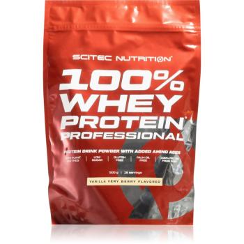 Scitec Nutrition 100% Whey Protein Professional proteine din zer cu enzime digestive aroma Vanilla/ Forest Fruit 500 g