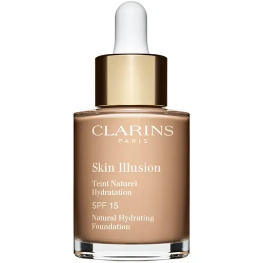 Clarins Skin Illusion Natural Hydrating Foundation makeup radiant cu hidratare SPF 15 culoare 108W Sand 30 ml