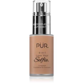 PÜR Cosmetics 4-in-1 Love Your Selfie make-up si corector 2 in 1 culoare TN3 30 ml