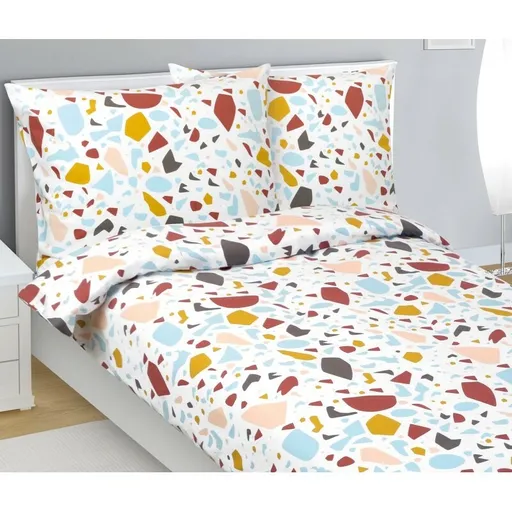 Bellatex Lenjerie de pat din flanel Mozaika, 140 x 200 cm, 70 x 90 cm