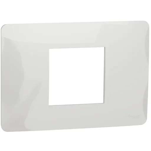 Rama ornament 2M alba Schneider Noua Unica montaj pe suport de 3 module NU210218, alb