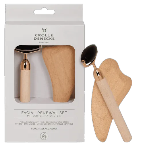 Roller și placă de masaj pentru față Gua ShaObsidian