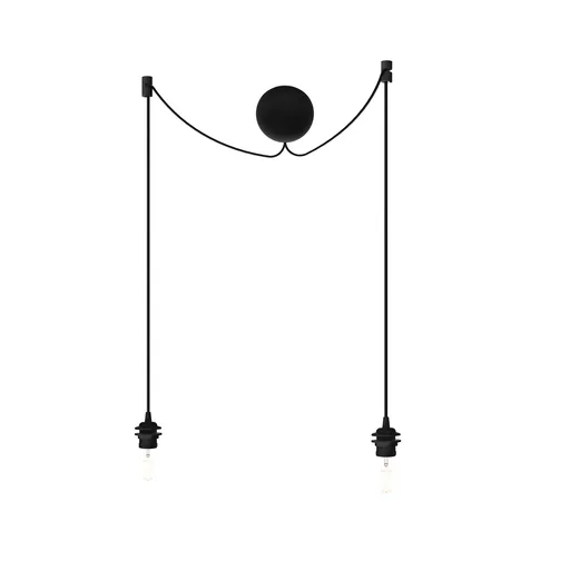 Suport de suspendare pentru abajururi Cannonball black cluster 2 Ø 12cm L 2,5 m - UMAGE