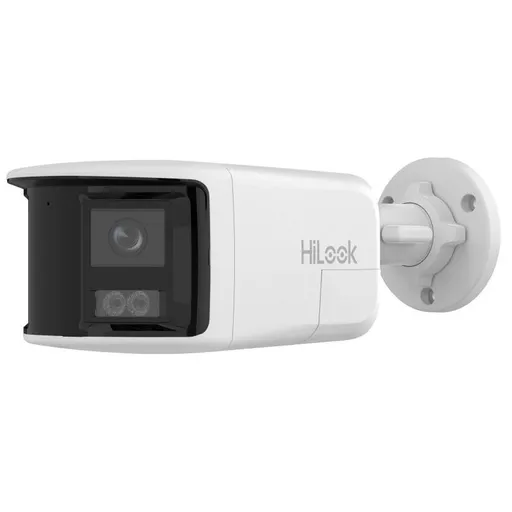 Camera supraveghere exterior IP panoramica cu iluminare duala Hikvision HiLook IPC-B460HAD-LUF/SL, 6 MP, 2.8 mm, IR/lumina alba 30 m, microfon si dif