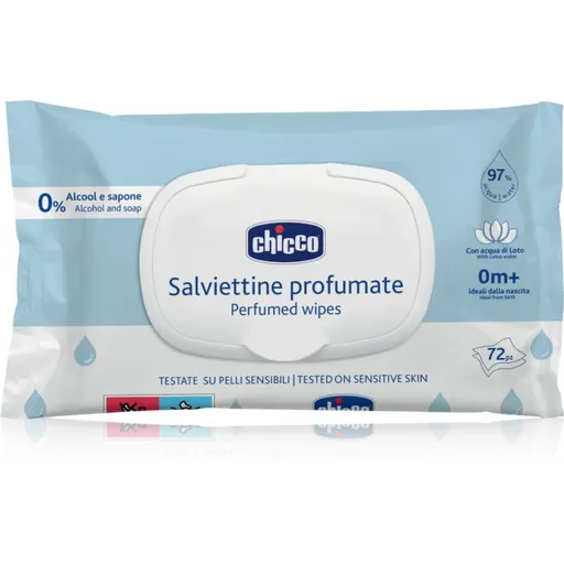 Chicco Perfumed Wipes 0m+ șervețele umede pentru copii discret parfumat 72 buc