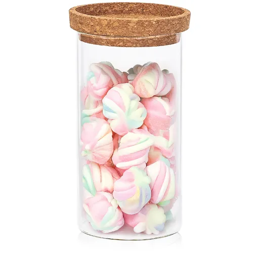 Recipient de sticlă pentru alimente cu capac 4Home Cork , 1000 ml, 1000 ml