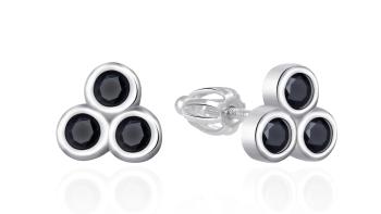 Agato Cercei din argint cu zircon negru AGT-E032SBK