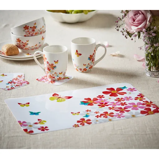 Covorașe + suporturi de pahare "Butterfly" Basilico