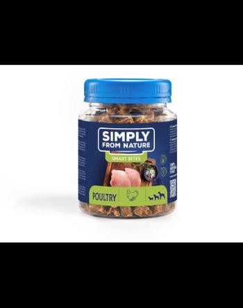 SIMPLY FROM NATURE Smart Bites Cuburi pentru dresaj caini, cu pasare 130 g