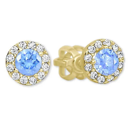 Soliter Cercei strălucitori aurii cu cristale 745 239 001 00806 0000500