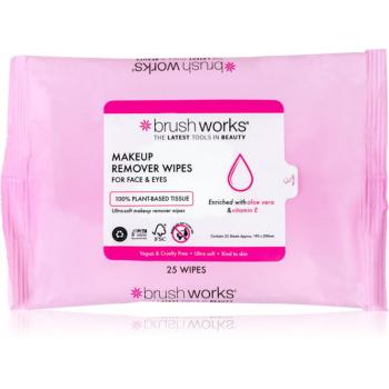 Brushworks Makeup Remover Wipes șervețele demachiante pentru make-up 25 buc