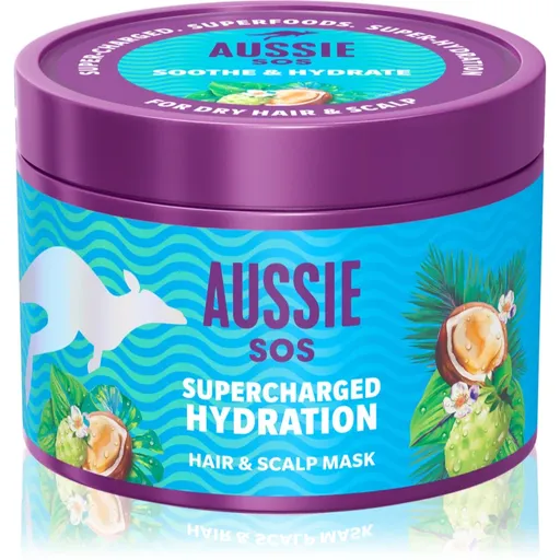 Aussie SOS Supercharged Hydration masca intens hidratanta pentru par si scalp 500 ml