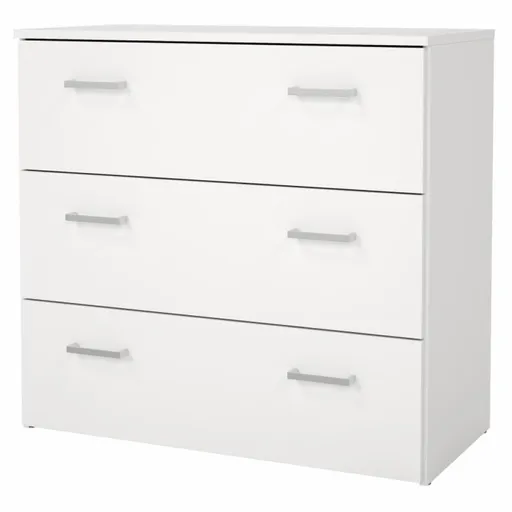 Comodă GARBO 3, albă, alb