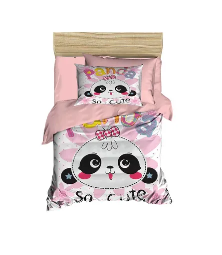 Lenjerie de pat pentru copii, L'essentiel Maison, PH154, Pudră / Alb / Roz