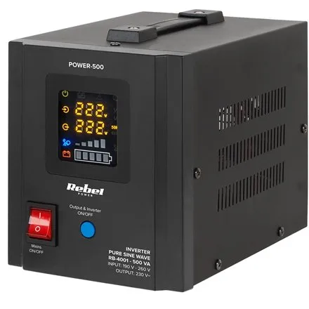 UPS centrale termice 300w Rebel POWER-500, borne externe, unda sinusoidala pura RB-4001