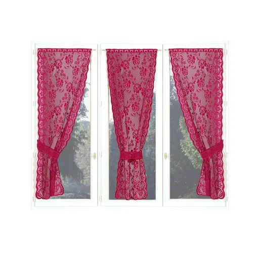 Cortină de dantelă din trei piese