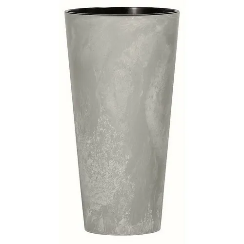 Ghiveci de flori TUBUS SLIM BETON EFFECT cuinserție 30 cm, gri, gri, 4HOME