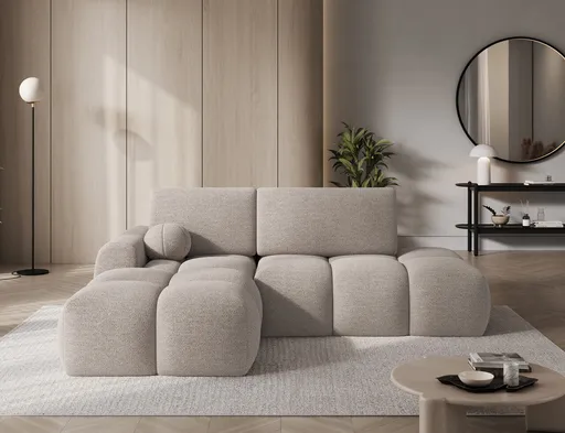 Coltar extensibil stanga 3 locuri ELTAP, Vittario, 227x170x95 cm, lemn/poliester, bej