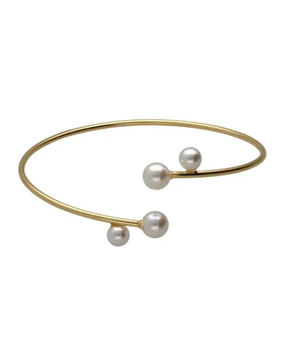 Victoria Cruz Brățară placată cu aur cu perle, plină de farmec Sera A5556-00DP