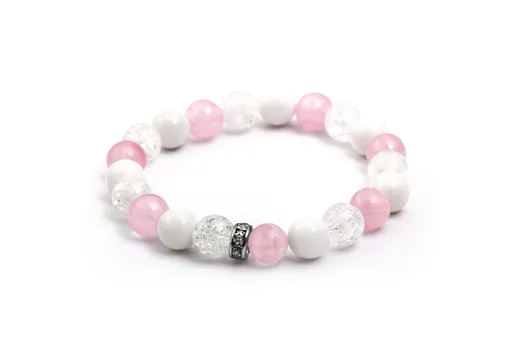 Agato Brățară cu mărgele din jad și cristal MINK104 / 17