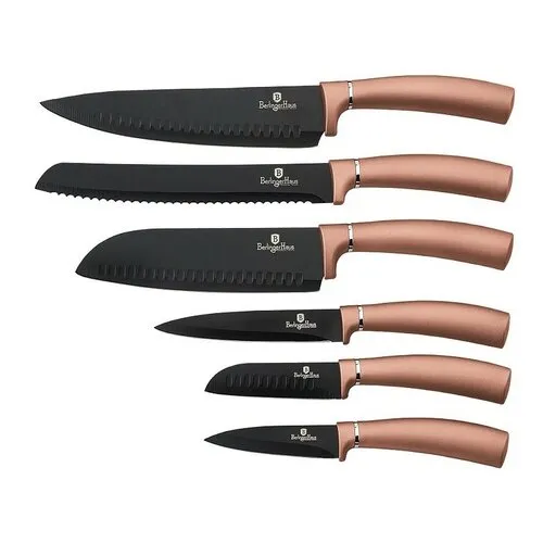 Set de cuțite Berlinger Haus Rosegold Metallic Line , 6 piese, cu suprafață non-aderentă