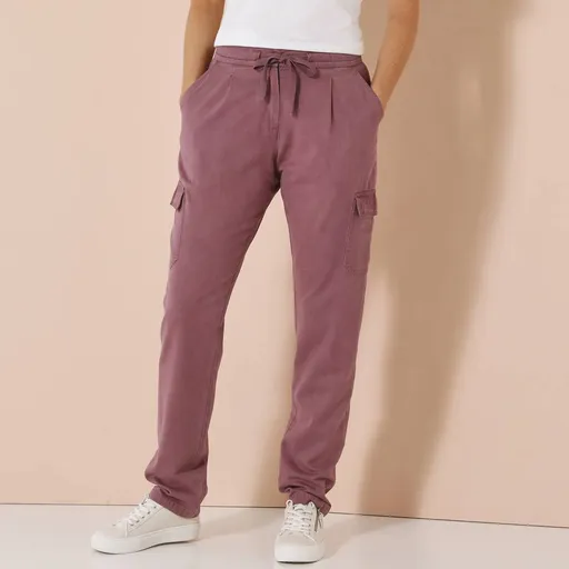 Pantaloni cargo din pânză aerisită