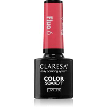 Claresa SoakOff UV/LED Color Fluo lac de unghii sub forma de gel culoare 6 5 g