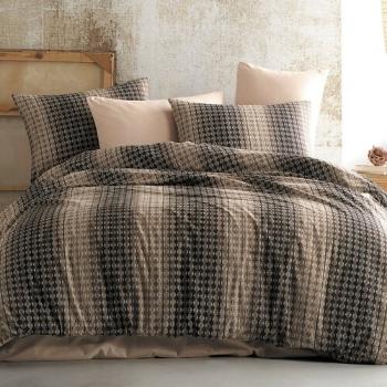 Bedtex Lenjerie de pat din bumbac Oberon maro,140 x 200 cm, 70 x 90 cm