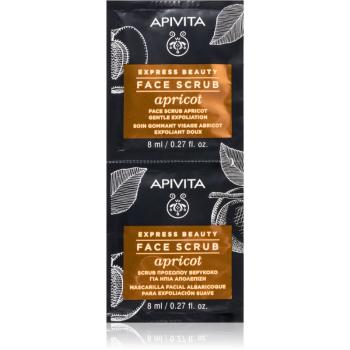 Apivita Express Beauty Gentle Face Scrub Apricot curatare usoara dupa exfoliere faciale 2 x 8 ml