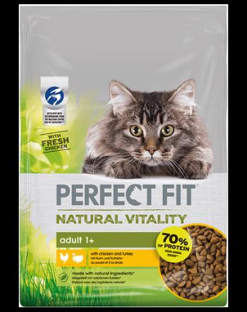 PERFECT FIT Natural Vitality 1+ mancare uscata pentru pisici adulte, pui si curcan 650 g