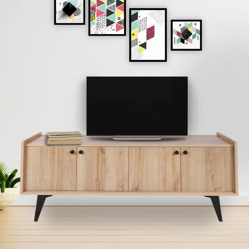 Comoda TV, Hanah Home, Hanoi, 150x40x62 cm, Stejar