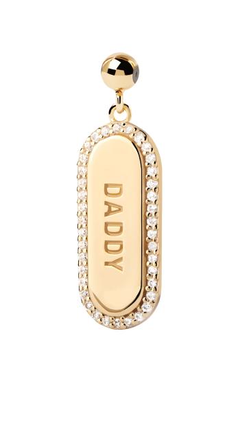 PDPAOLA Pandantiv placat cu aur cu pietre de zircon DADDY Charms CH01-107-U