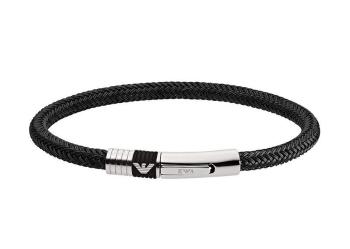 Emporio Armani Brățară fashion din piele pentru bărbați EGS1624001 19 cm