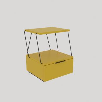 Măsuță de noptieră Tekoba Yellow, galben