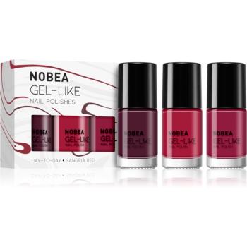 NOBEA Day-to-Day Fresh Frost Set set de lacuri de unghii Sangria red