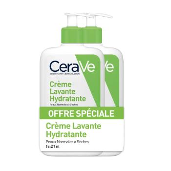 CeraVe Set de geluri hidratante de curățare pentru față și corp (Hydrating Cleanser) 2 x 473 ml