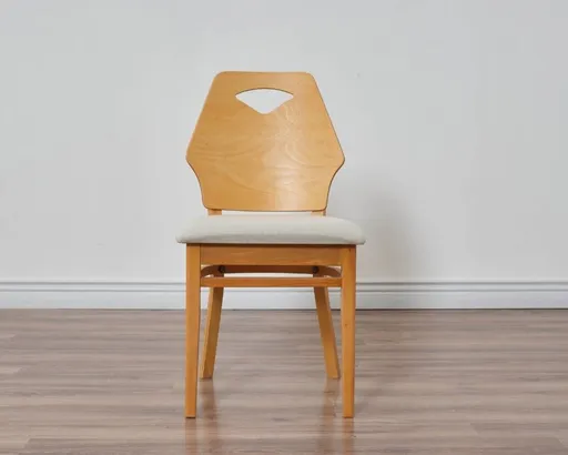 Set scaune 2 piese, Hanah Home, Nova, Lemn, Stejar / Bej