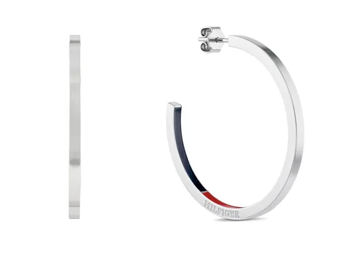 Tommy Hilfiger Cercei rotunzi la modă din oțel 2780811