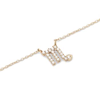 Daniel Wellington Colier stilat placat cu aur cu semnul zodiacal Scorpion Crystal Zodiac DW00400926