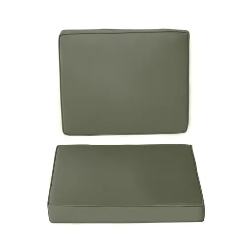 Outsunny Set de 2 perne de șezut pentru scaun perne detasabile confort mari perne matlasate umplute cu spumă material din poliester gri închis | Aosom