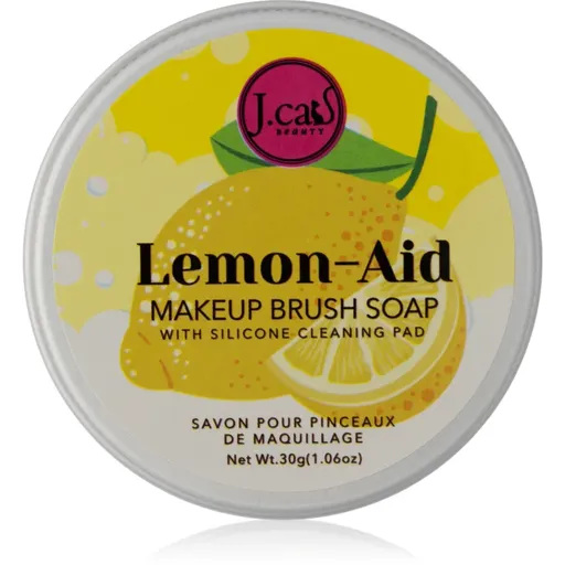 J.Cat Beauty Lemon-Aid detergent solid pentru bureți de machiaj și pensule 30 g