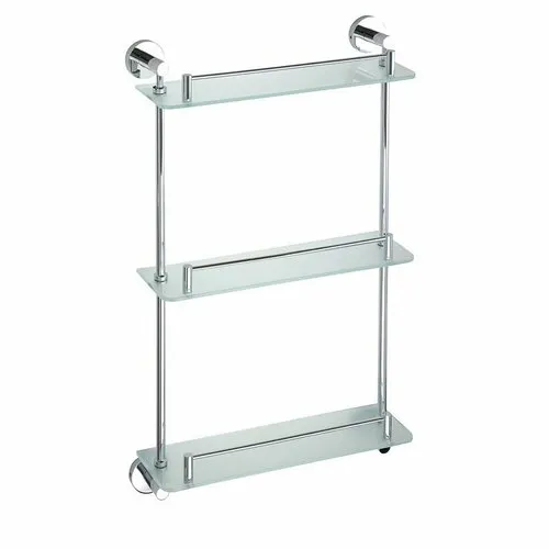 SAPHO XR608 X-Round E raft triplu din sticlă cubară 38 x 67,5 x 13 cm