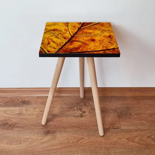 Masuta, Hanah Home, Shp105, 35x42x35 cm, Roșu Claret / Galben