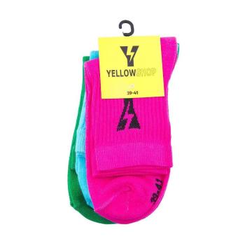 Yellow  PACK DE 3 THUNDER SOCKS  Ponožky Viacfarebná