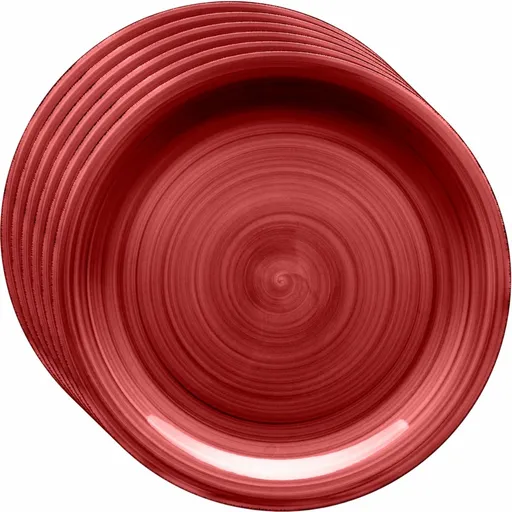 Mäser Set of 6 shallow plates Bel Tempo 27 cm, red, roșu