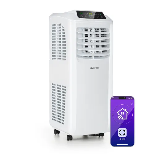 Klarstein Pure Blizzard Smart 7k, aer condiționat portabil, 7000 BTU / 2,1 kW, clasa energetică A, telecomandă