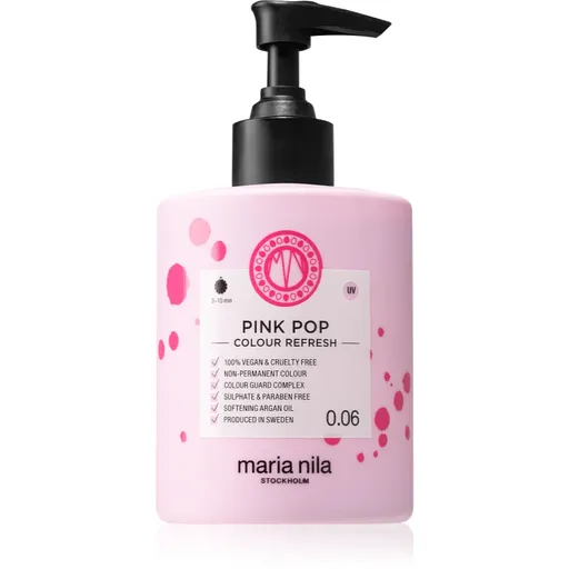Maria Nila Colour Refresh Pink Pop mască fină de hrănire fără pigmenți permanenți de culoare rezistă la 4 - 10 spălări 0.06 300 ml